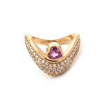 Diamond Pink Sapphire Pinky Ring