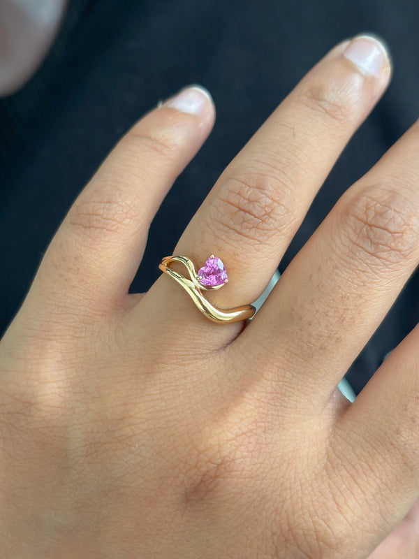 Pink Sapphire Pinky Ring