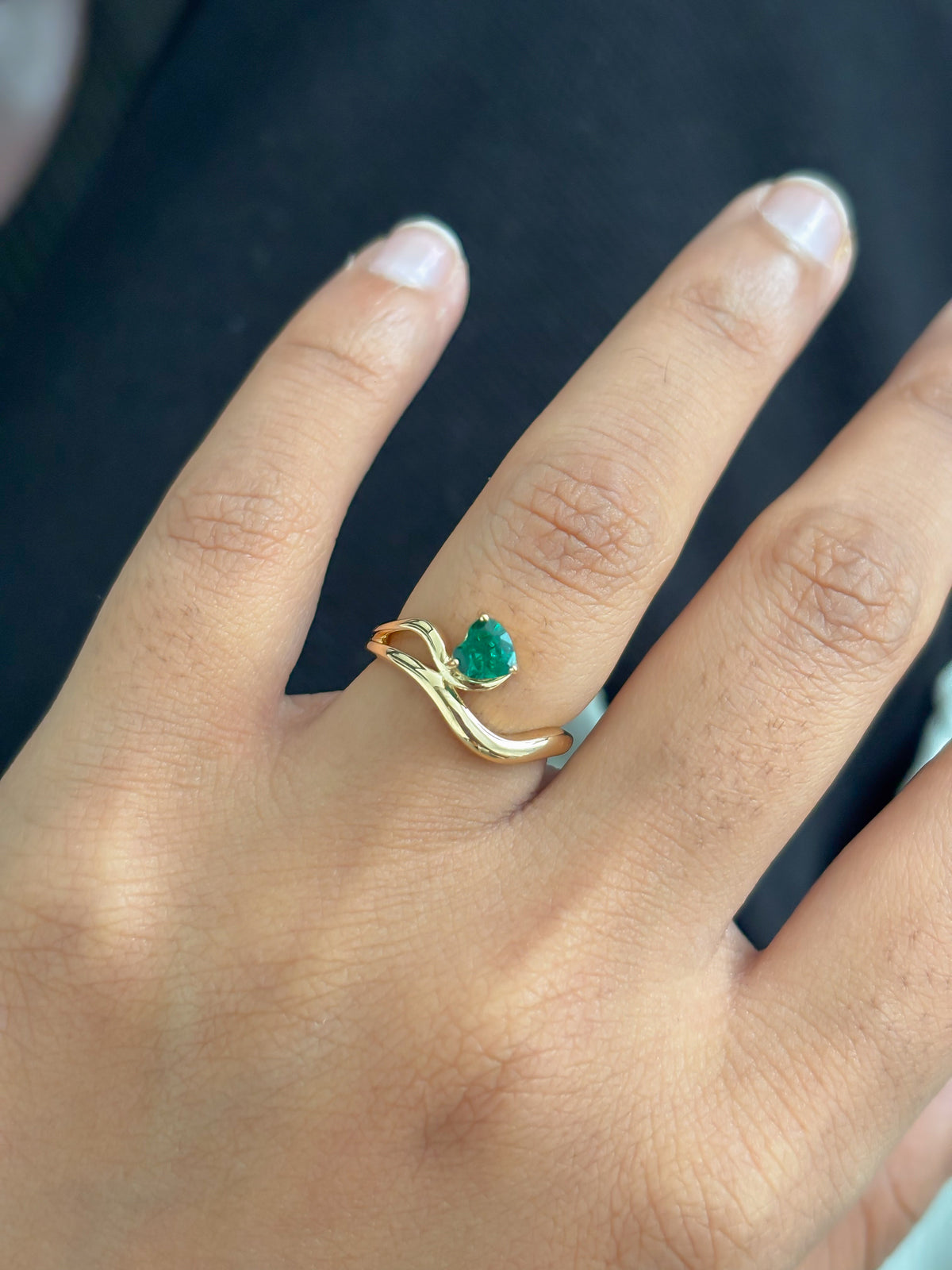 Emerald Pinky Ring
