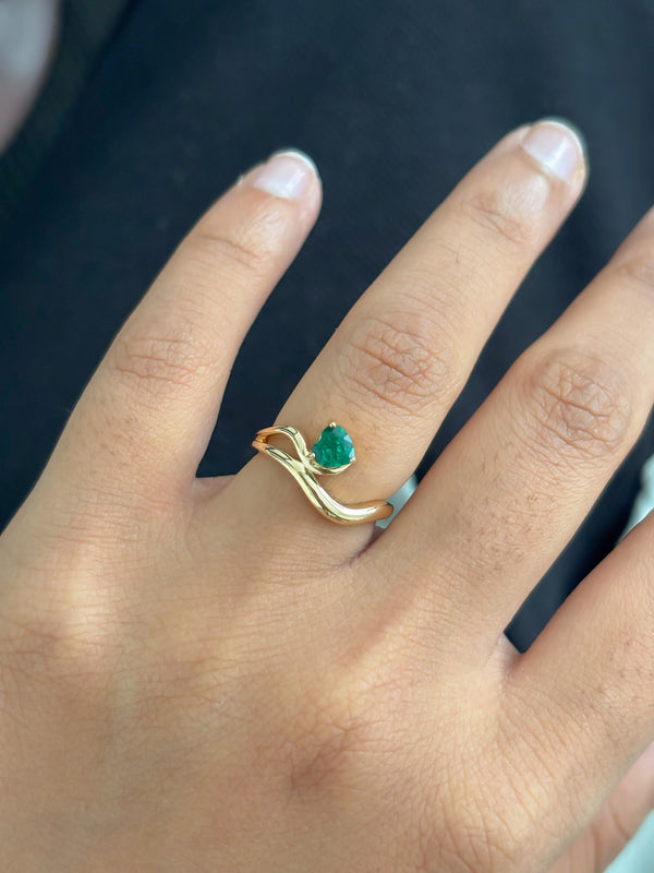 Emerald Pinky Ring