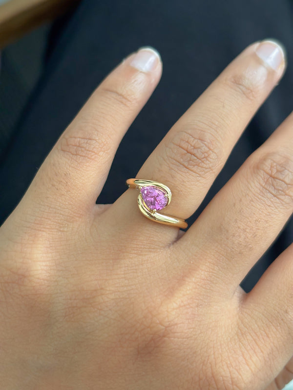 Pink Sapphire Pinky Ring