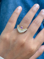 Diamond Pink Sapphire Ring