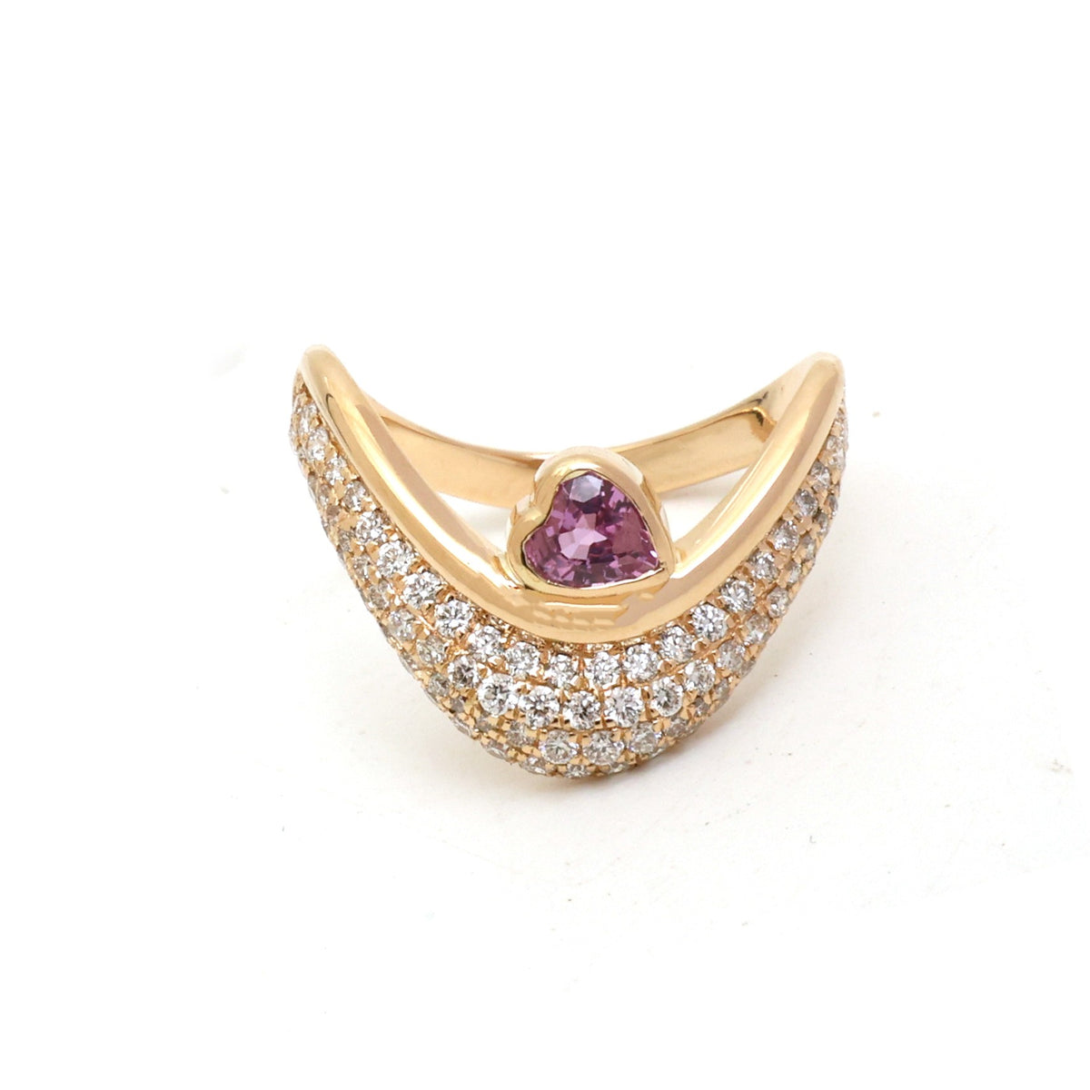 Diamond Pink Sapphire Ring