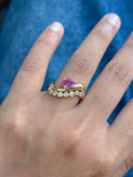 Pink Sapphire Diamond Ring