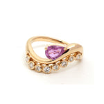 Pink Sapphire Diamond Ring