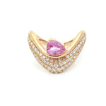 Pink Sapphire Diamond Ring