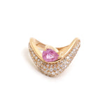 Pink Sapphire Diamond Ring