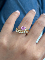 Pink Sapphire Diamond Ring