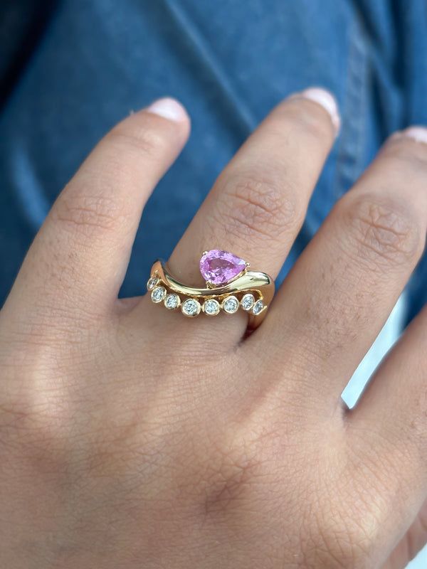 Pink Sapphire Diamond Ring
