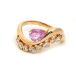 Pink Sapphire Diamond Ring