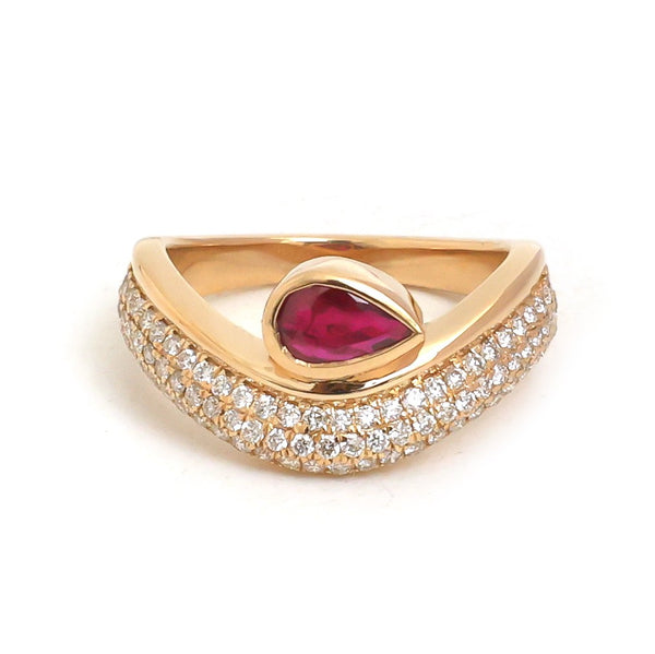 Ruby Diamond Pinky Ring