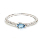 Aquamarine Diamond Ring