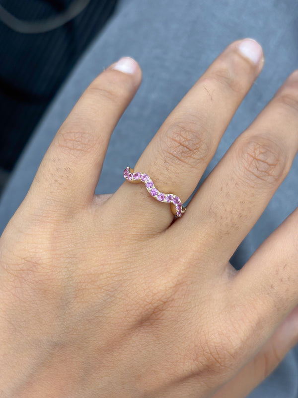 Pink Sapphire Pinky Ring