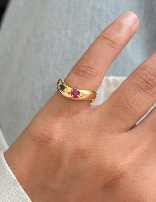 Ruby Pinky Ring