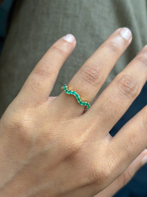 Emerald Pinky Ring