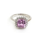 Kunzite Diamond Ring