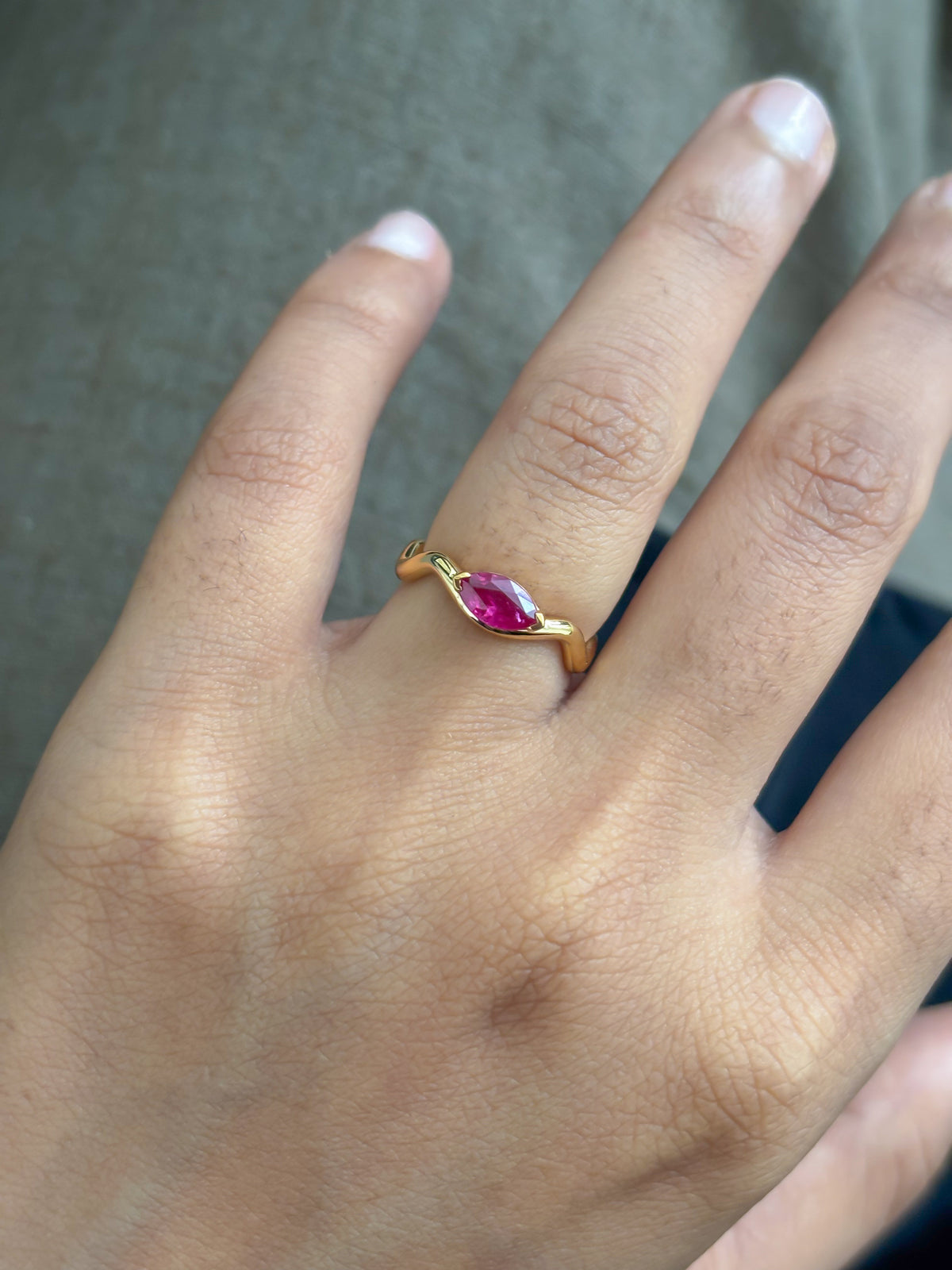 Ruby Pinky Ring