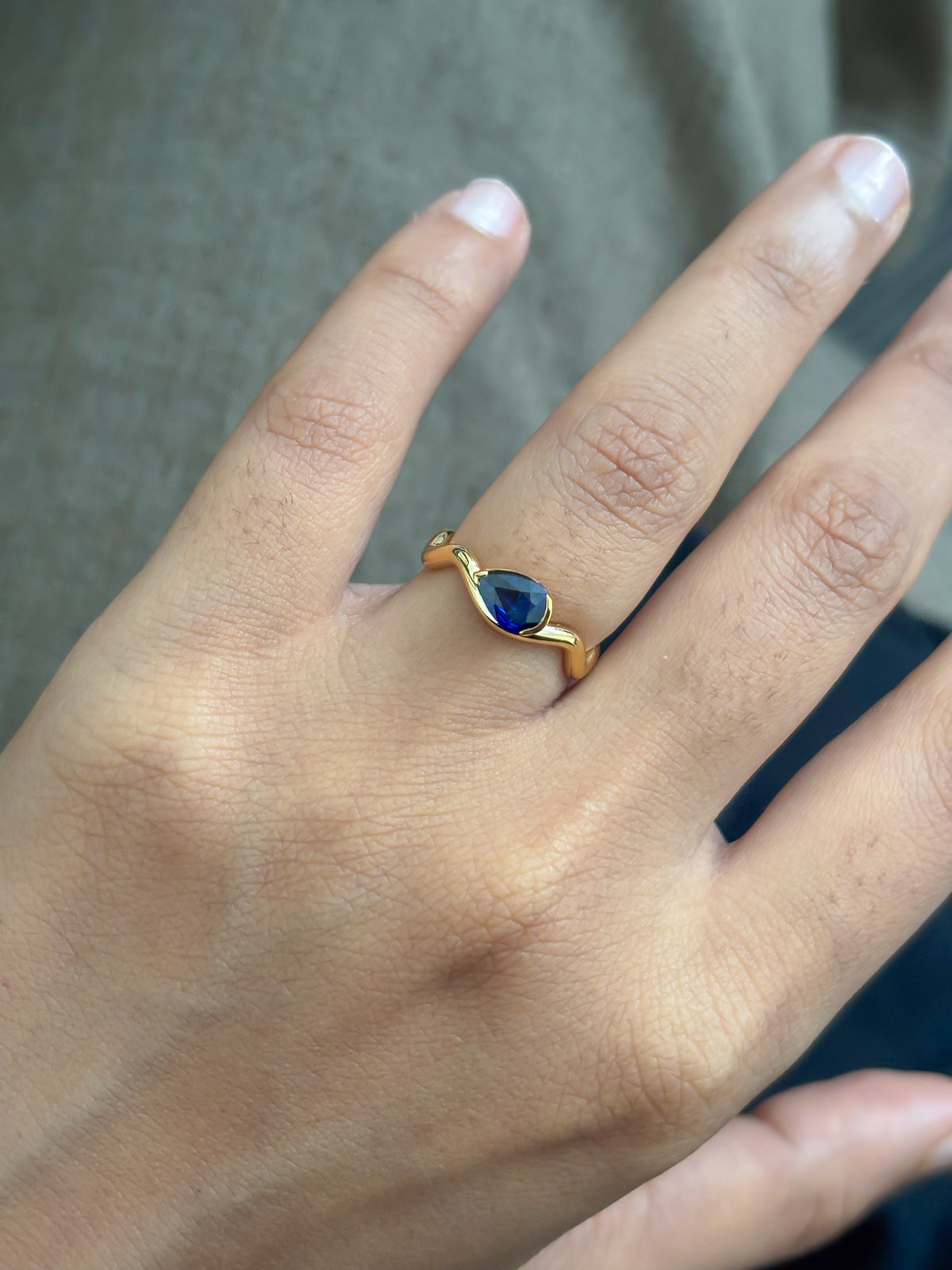 Blue Sapphire Pinky Ring