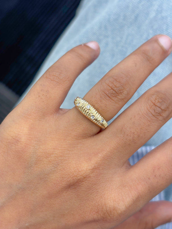 Diamond Pinky Ring