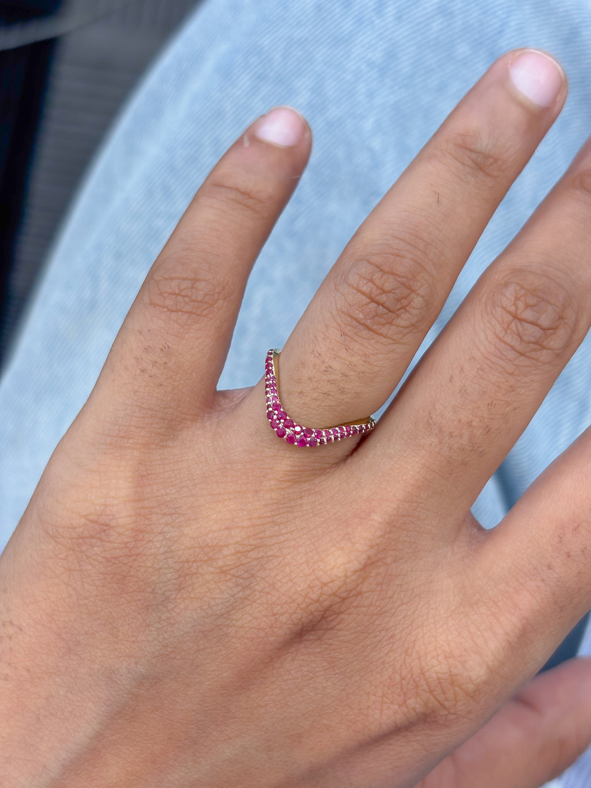 Ruby Pinky Ring
