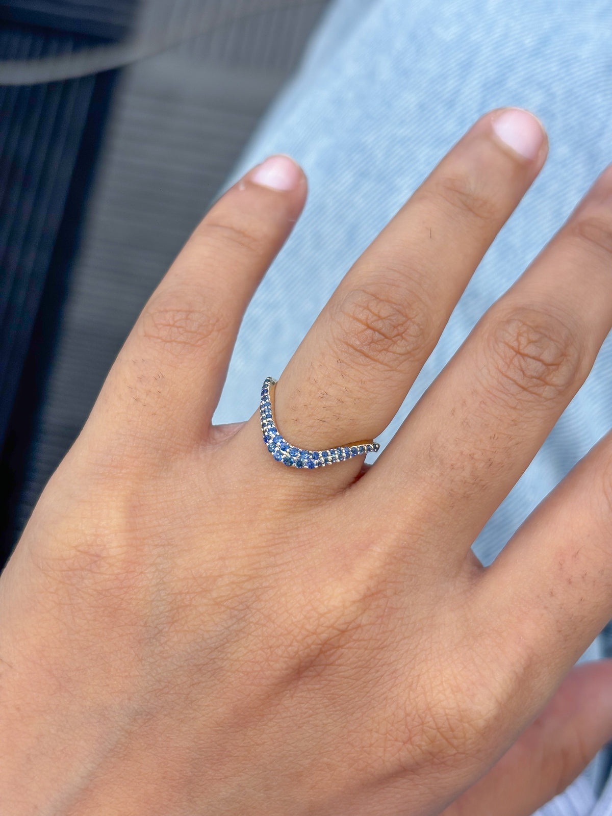 Blue Sapphire Pinky Ring