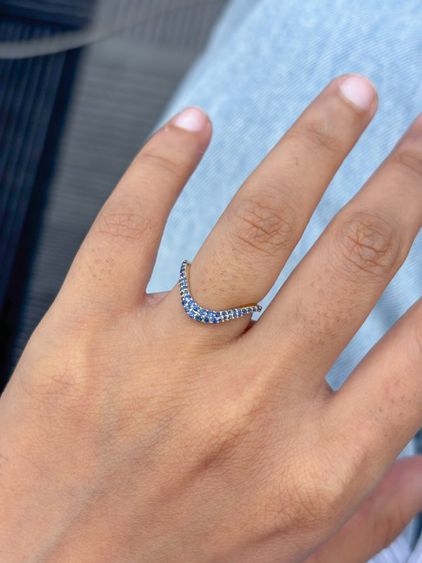 Blue Sapphire Pinky Ring