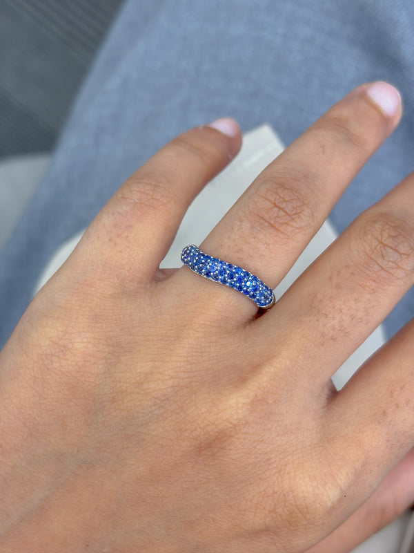 Blue Sapphire Rainbow Sapphire Ring
