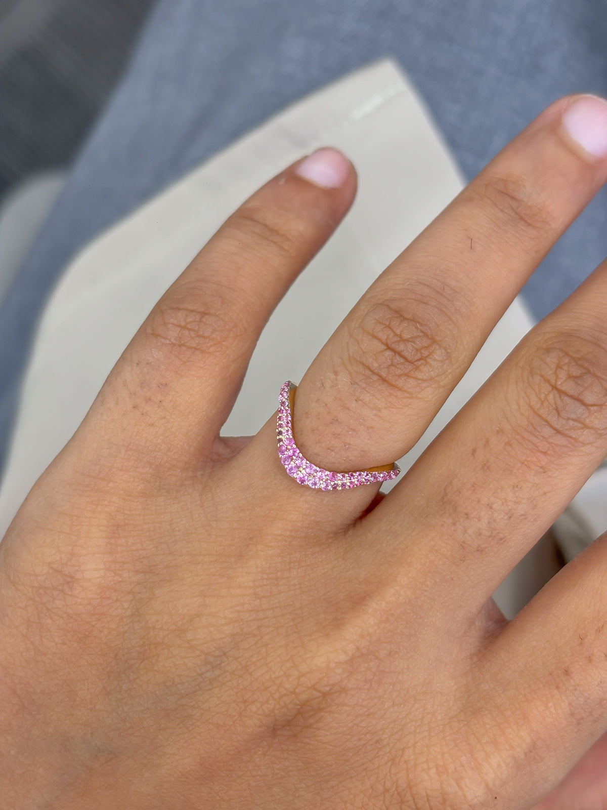 Pink Sapphire Pinky Ring