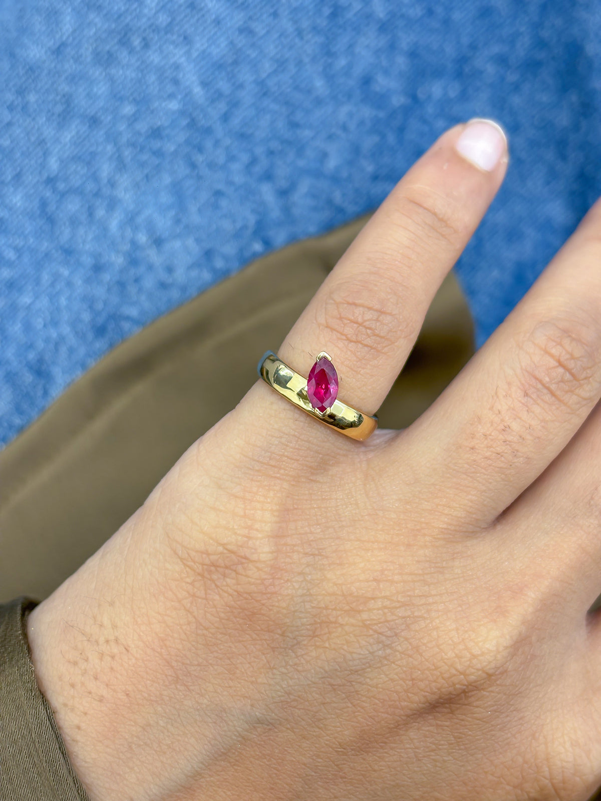 Ruby Pinky Ring
