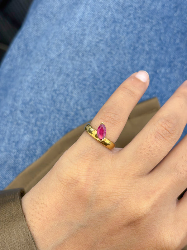 Ruby Pinky Ring