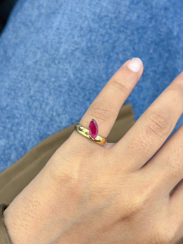 Ruby Pinky Ring