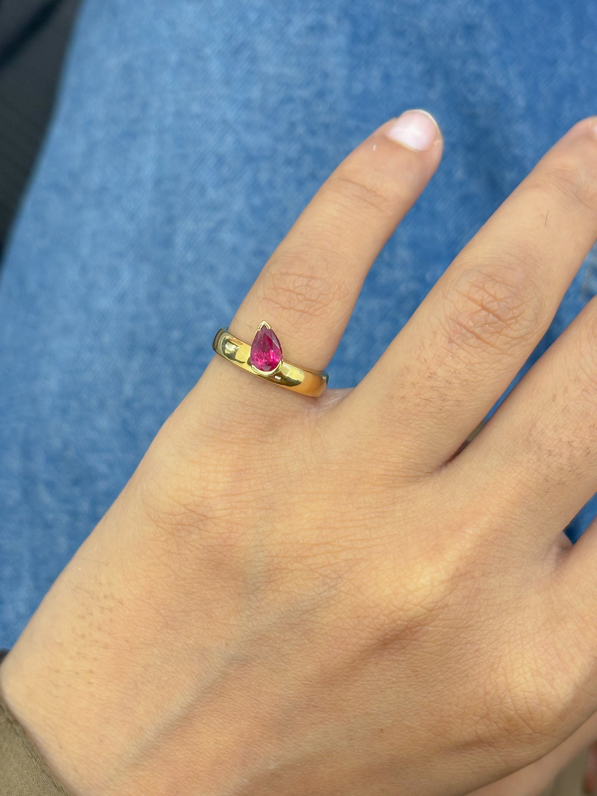 Ruby Pinky Ring