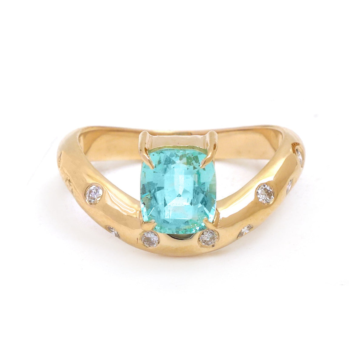 Emerald Diamond Pinky Ring