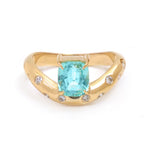 Emerald Diamond Pinky Ring