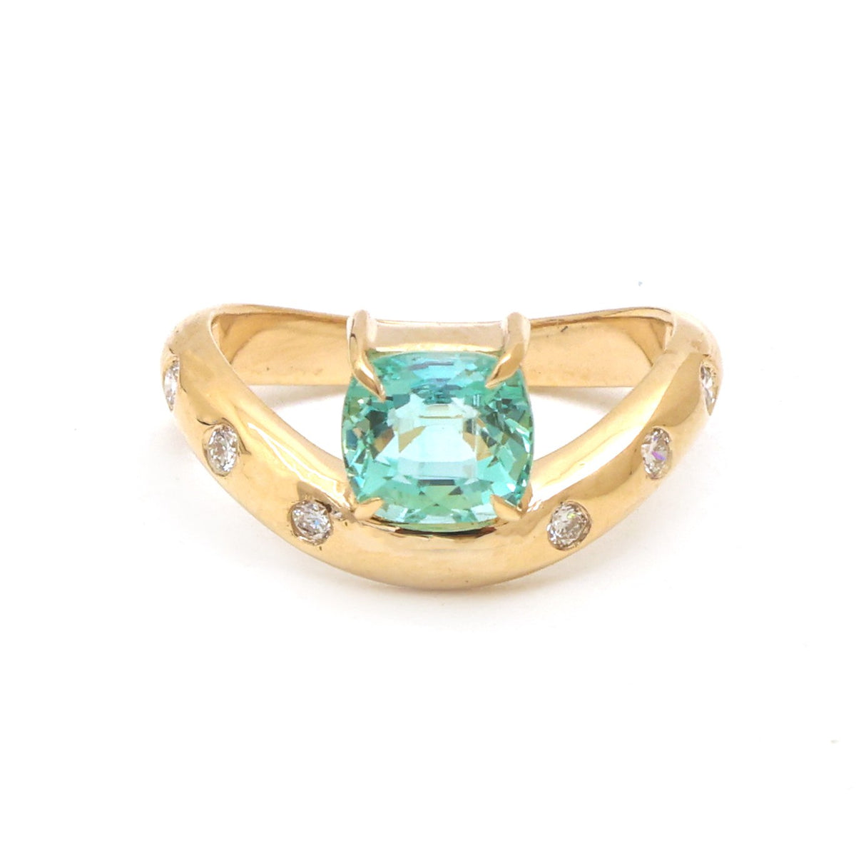 Emerald Diamond Pinky Ring