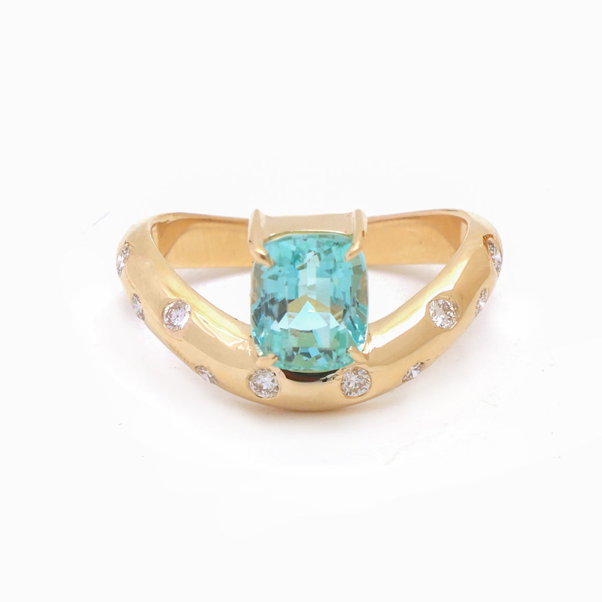 Emerald Diamond Pinky Ring