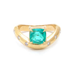 Emerald Diamond Pinky Ring