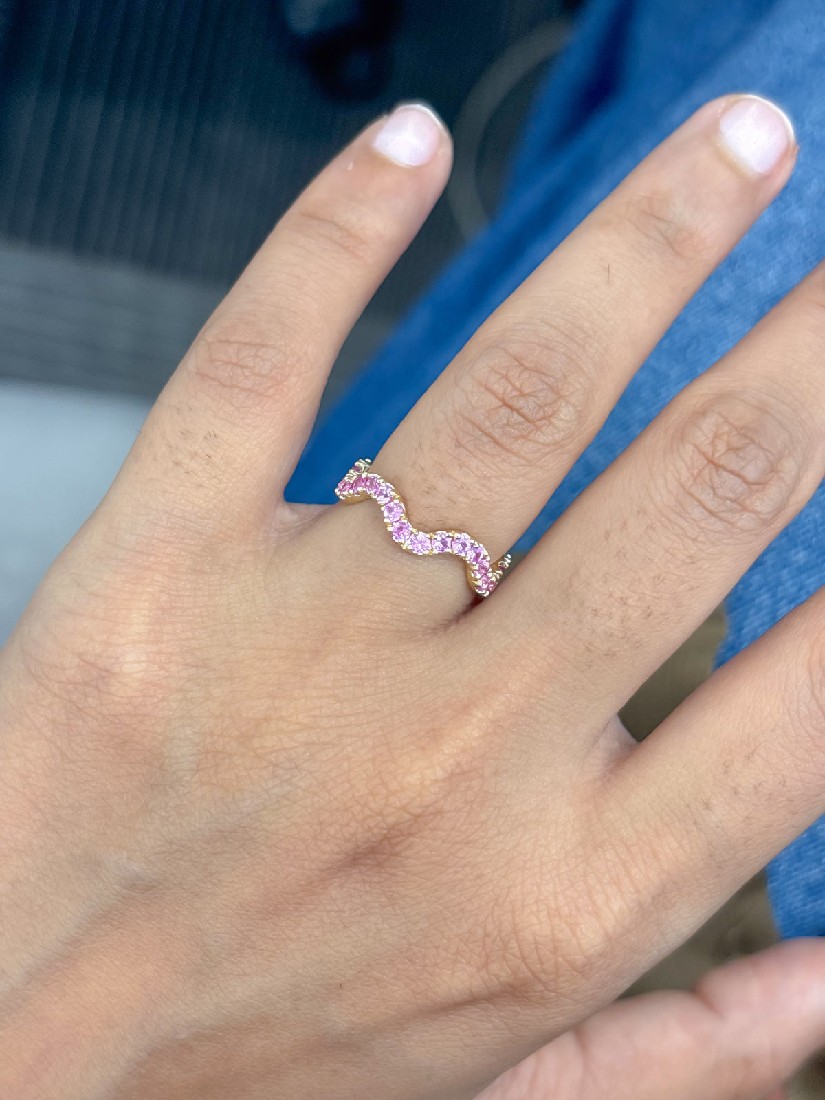 Pink Sapphire Pinky Ring