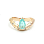 Paraiba Tourmaline Diamond Pinky Ring