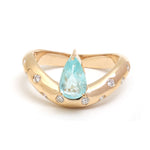Paraiba Tourmaline Diamond Pinky Ring