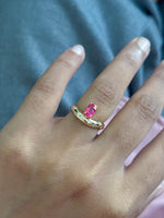 Spinel Diamond Pinky Ring