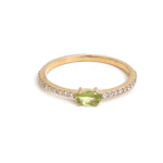 Peridot Diamond Ring