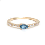 Aquamarine Diamond Ring