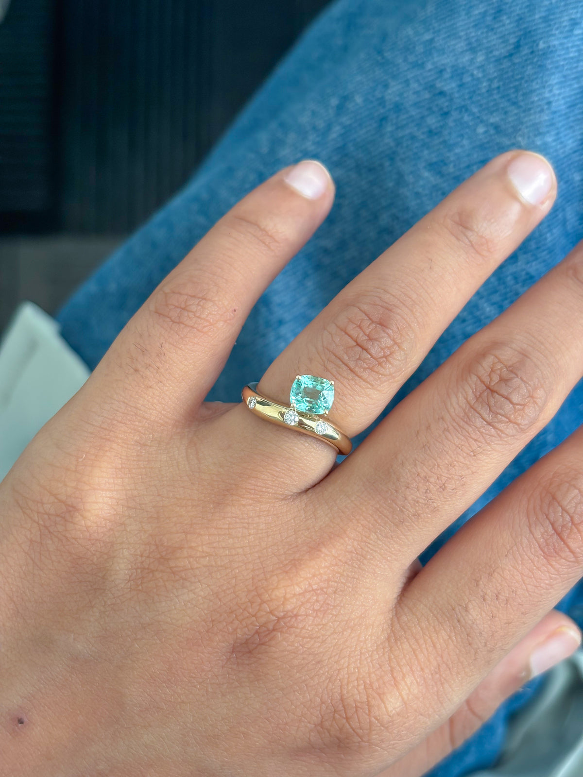 Emerald Diamond Pinky Ring