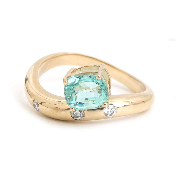 Emerald Diamond Pinky Ring