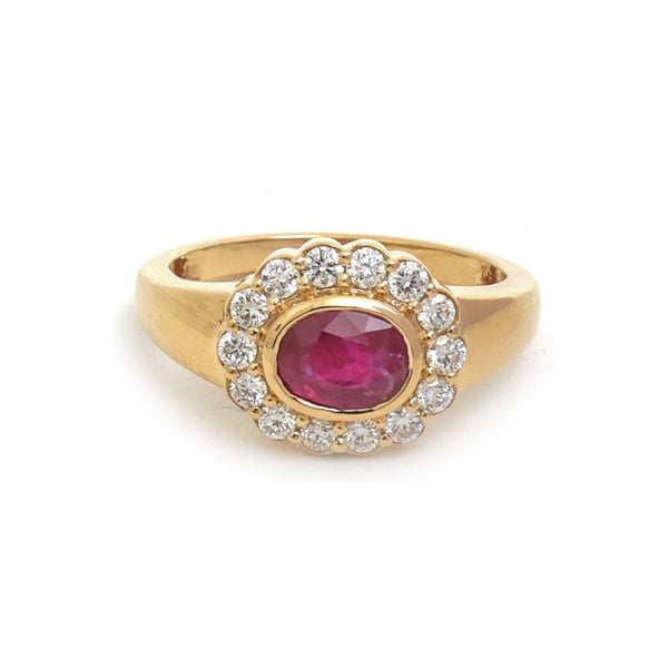 Ruby Diamond Pinky Ring