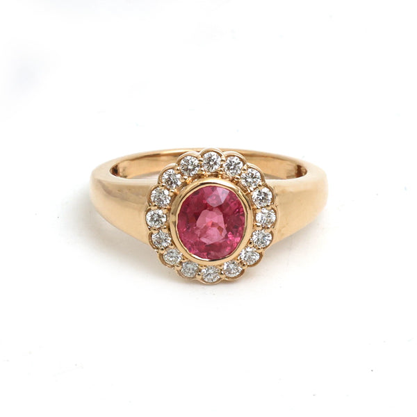 Spinel Diamond Pinky Ring