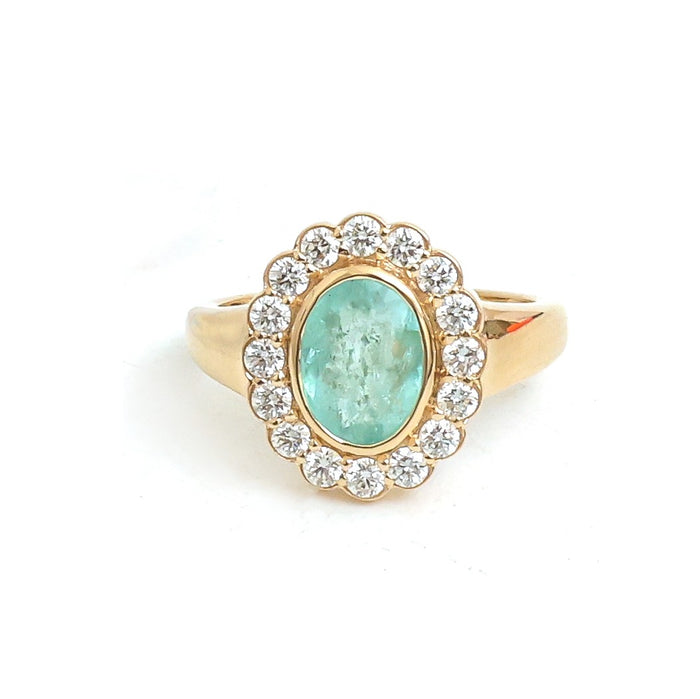 Paraiba Tourmaline Diamond Pinky Ring