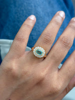 Paraiba Tourmaline Diamond Pinky Ring