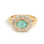 Paraiba Tourmaline Diamond Pinky Ring